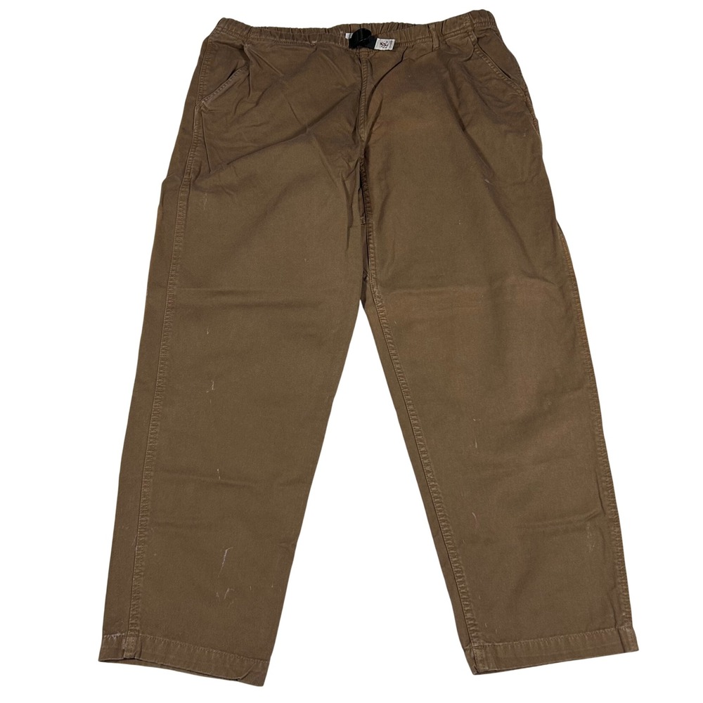 Gramicci G-Pants Mens XL Brown Cotton Twill Climbing Hiking Belted Fade